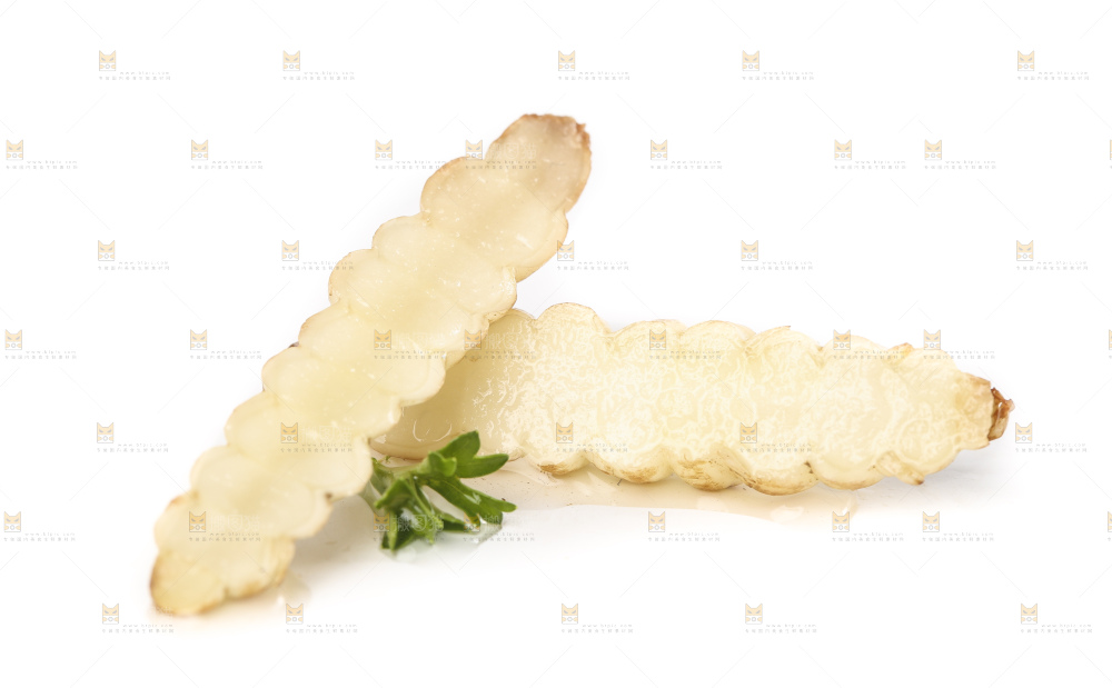 白底上的宝塔菜