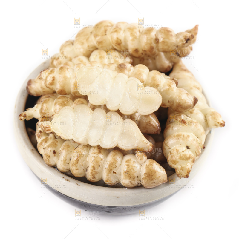 白底上的宝塔菜
