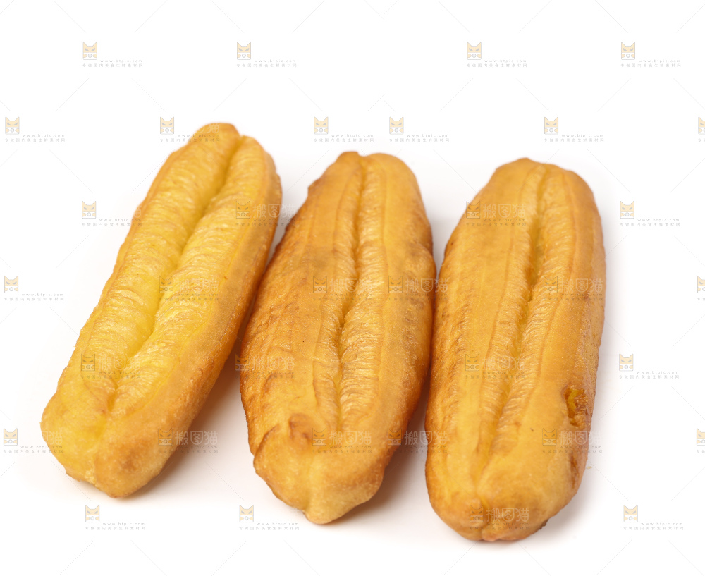 白底上的香酥油条