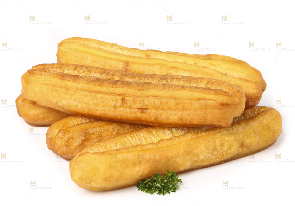 白底上的香酥油条