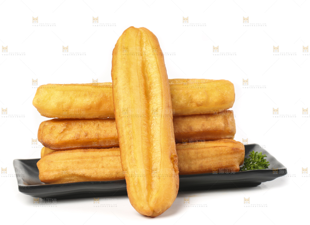 白底上的香酥油条
