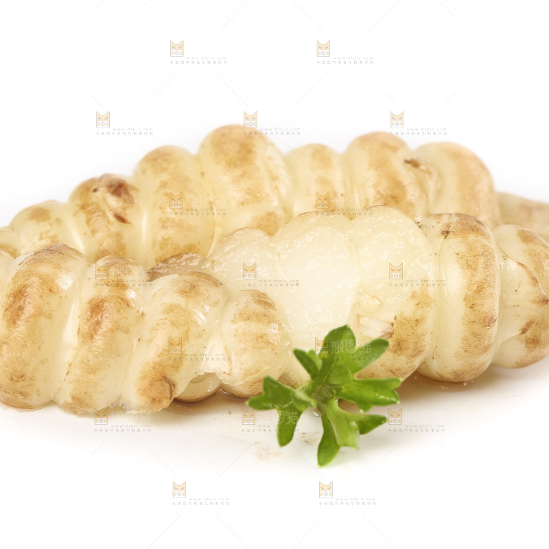 白底上的宝塔菜