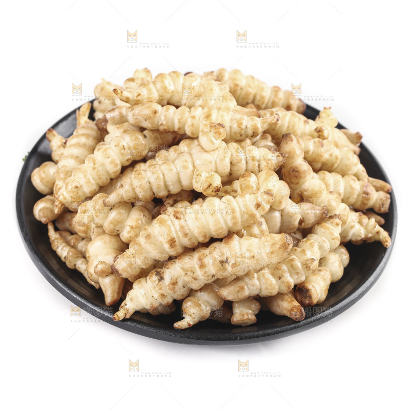 白底上的宝塔菜
