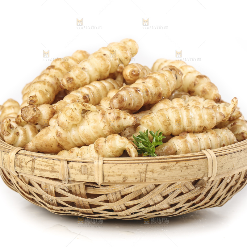 白底上的宝塔菜