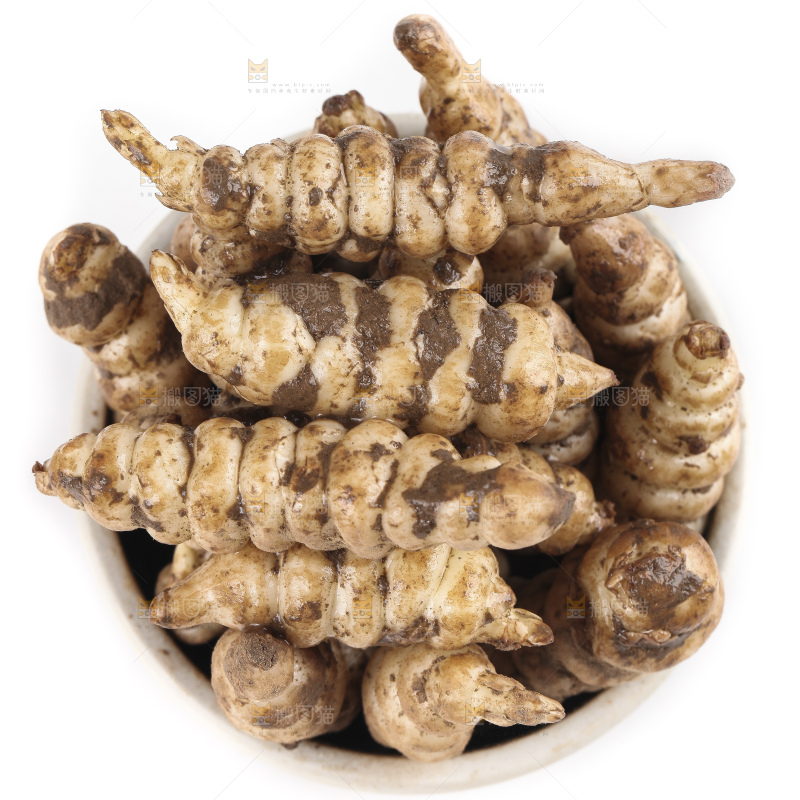 白底上的宝塔菜