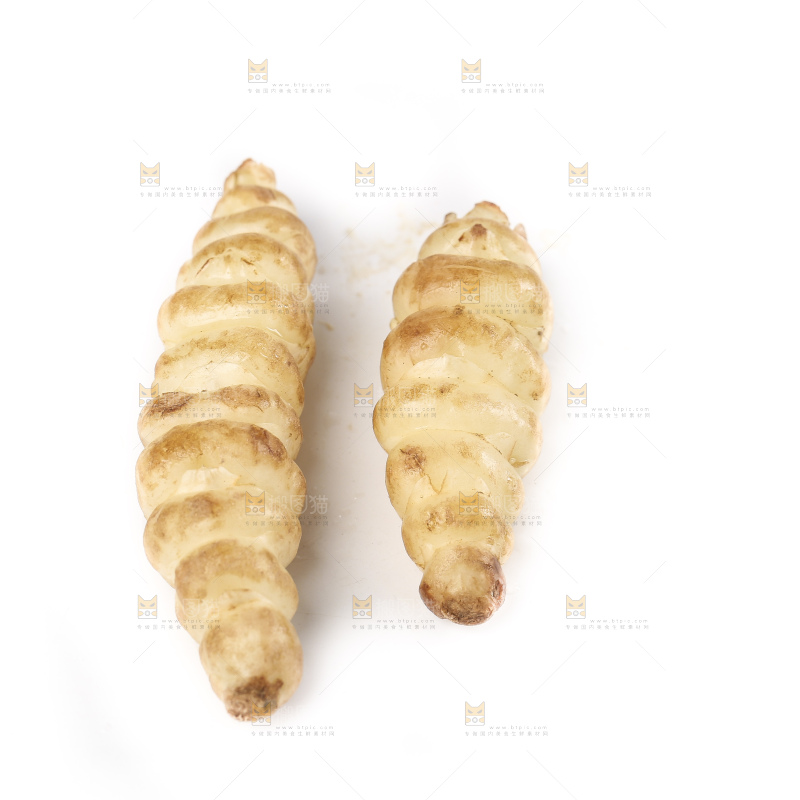 白底上的宝塔菜