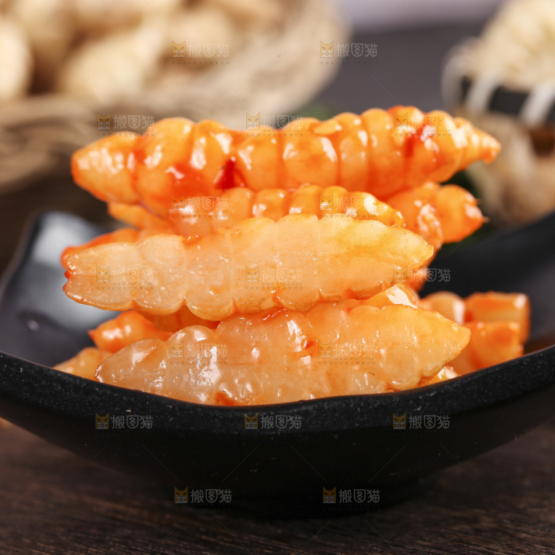 盘子里的红油宝塔菜