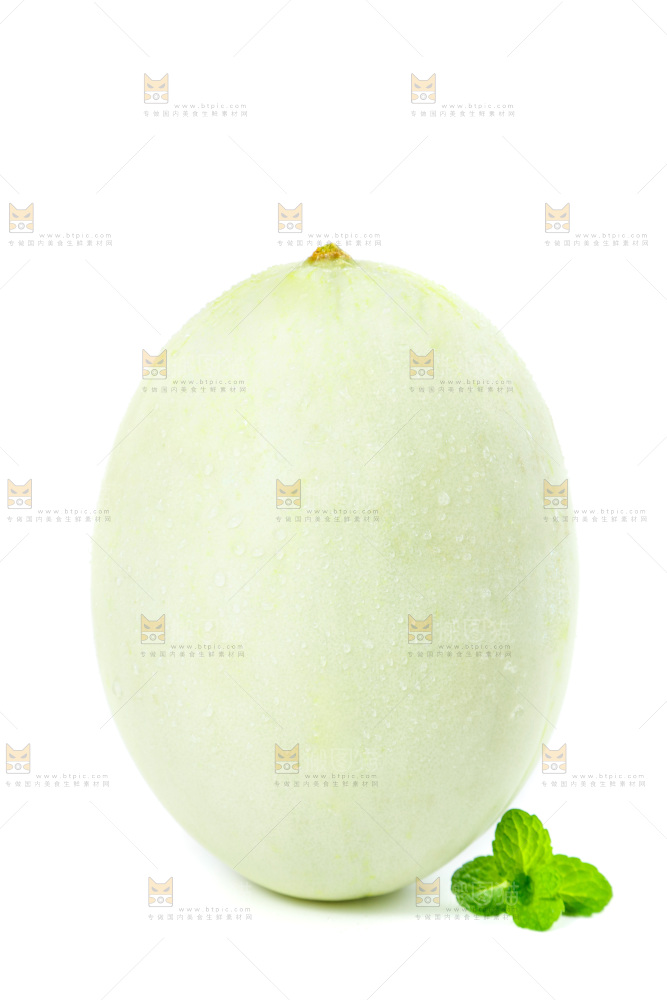白底上的玉菇甜瓜