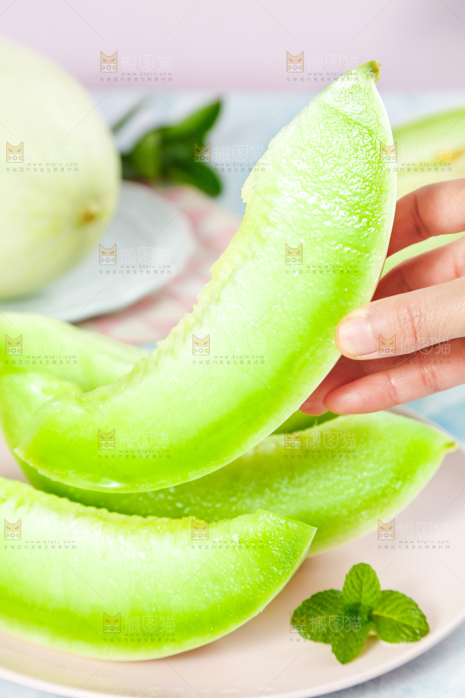 浅底上的玉菇甜瓜