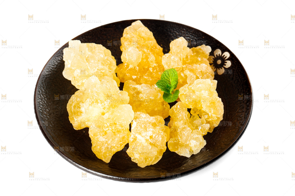 白底上的黄冰糖