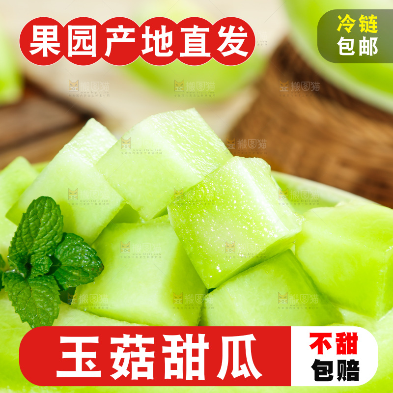 浅底上的玉菇甜瓜
