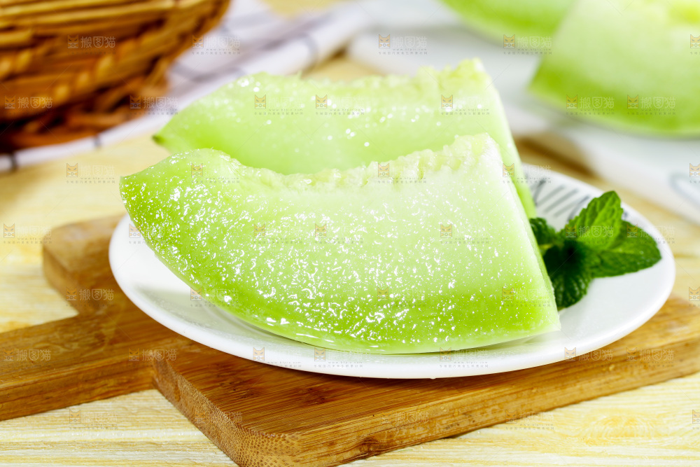 浅底上的玉菇甜瓜