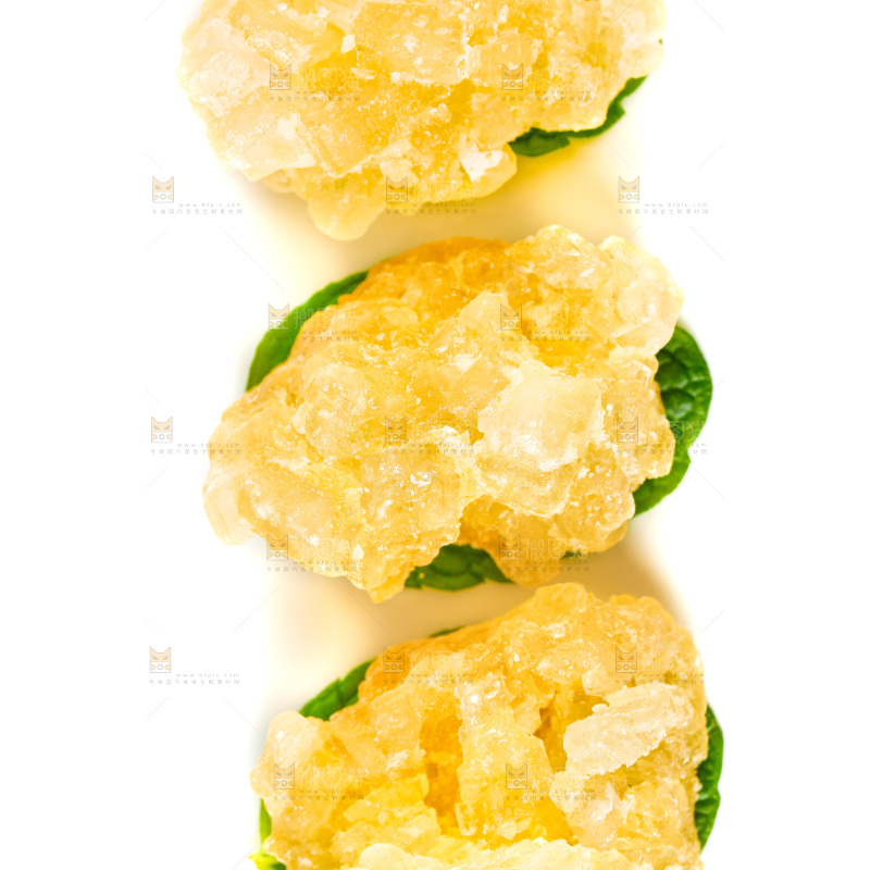 白底上的黄冰糖