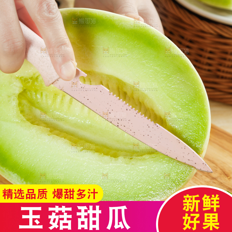 浅底上的玉菇甜瓜