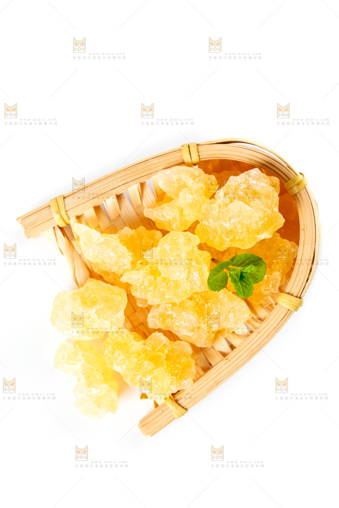 白底上的黄冰糖