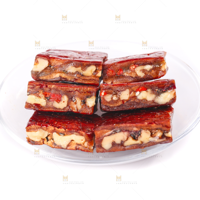 白底上的夹心派