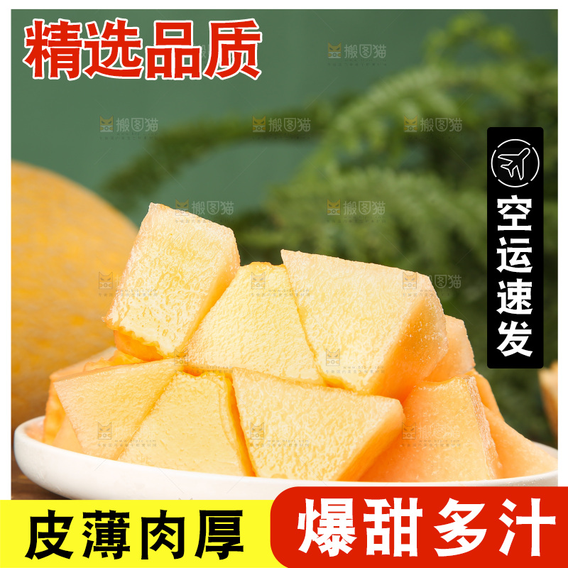 深底上的黄皮哈密瓜