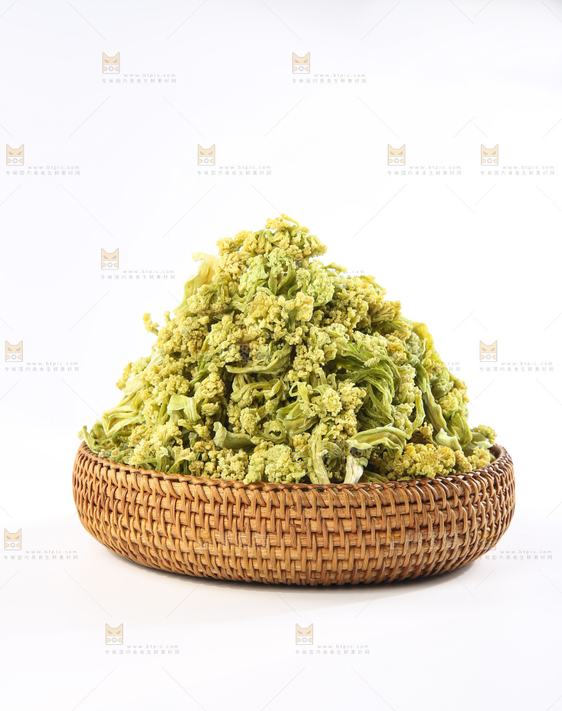 白底上的干花菜