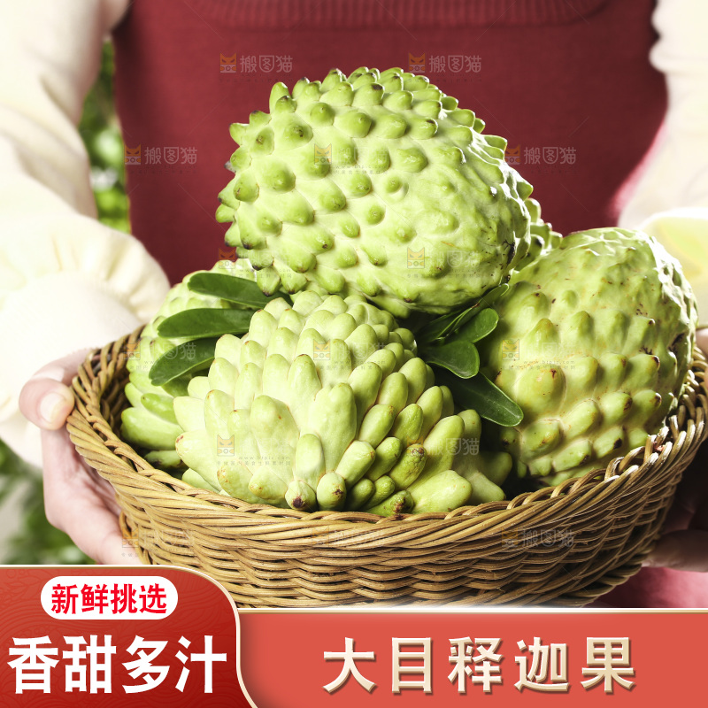 手里拿着释迦果