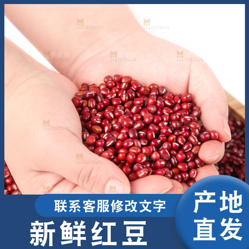 白底上的红豆