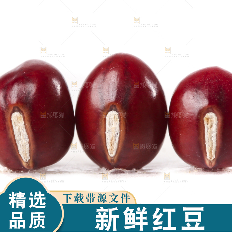 白底上的红豆