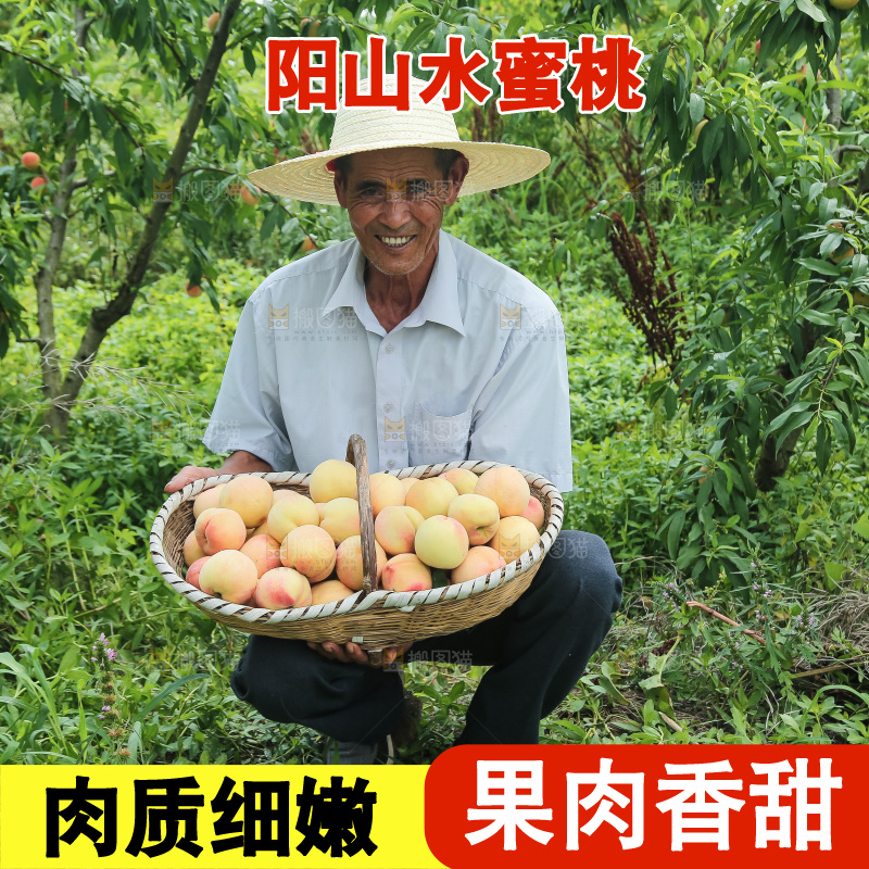 手里拿着现摘水蜜桃