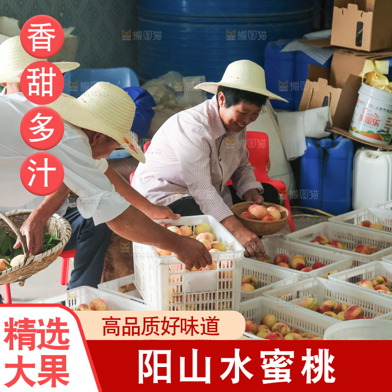 手里拿着现摘水蜜桃