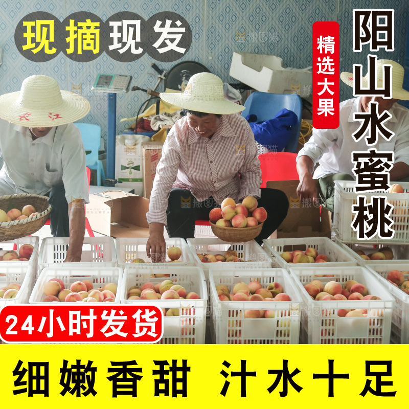 手里拿着现摘水蜜桃