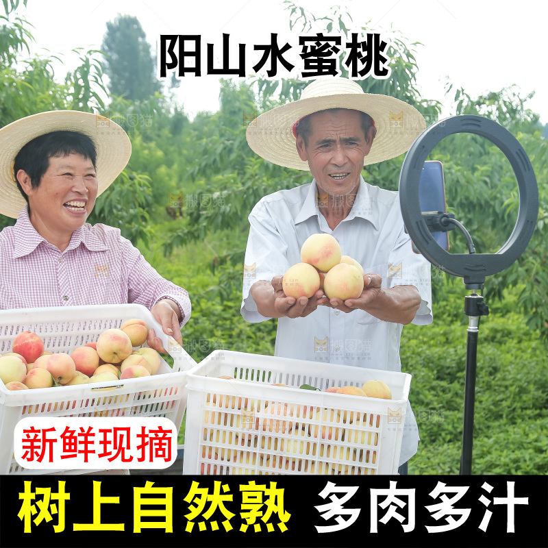 手里拿着现摘水蜜桃