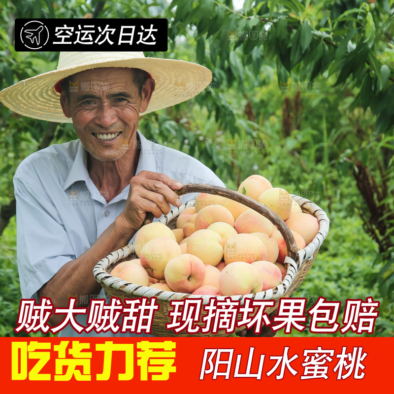 手里拿着现摘水蜜桃