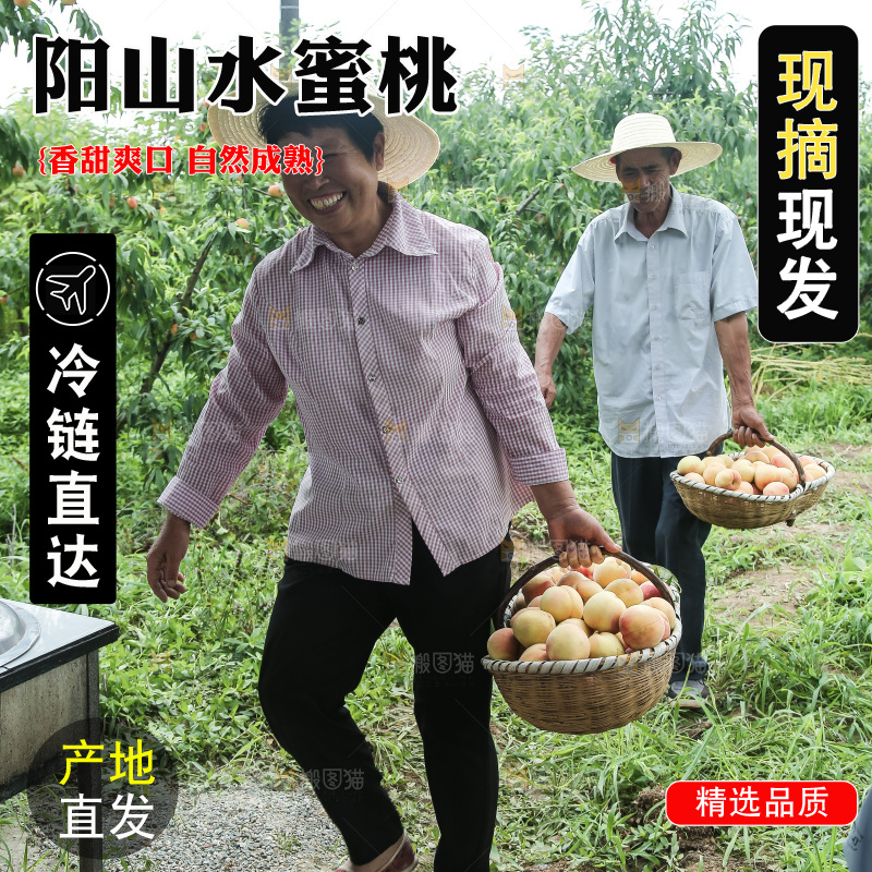 手里拿着现摘水蜜桃