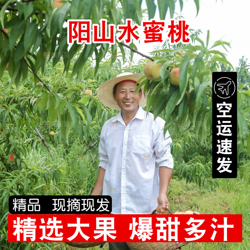 手里拿着现摘水蜜桃