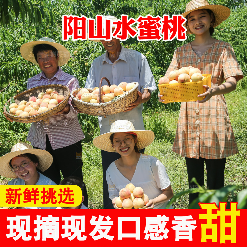 手里拿着现摘水蜜桃