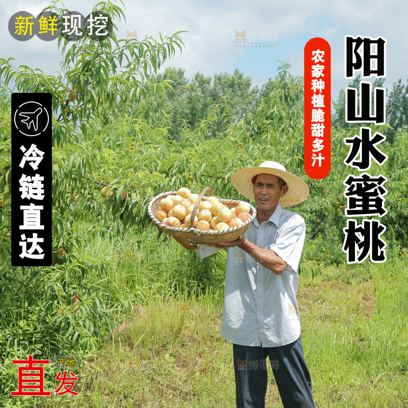 手里拿着现摘水蜜桃