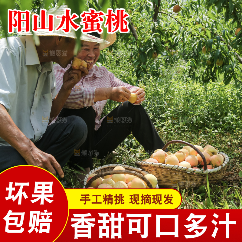 手里拿着现摘水蜜桃
