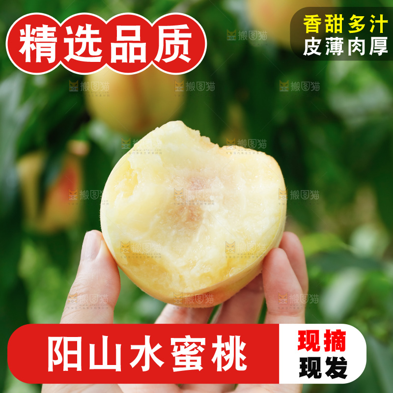 手里拿着现摘水蜜桃