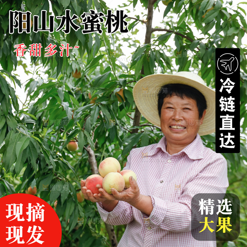 手里拿着现摘水蜜桃