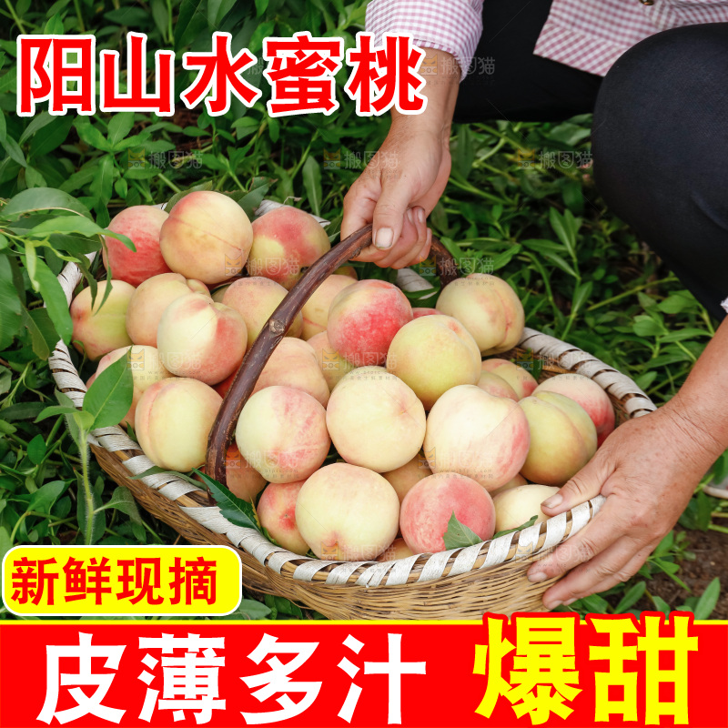 手里拿着现摘水蜜桃