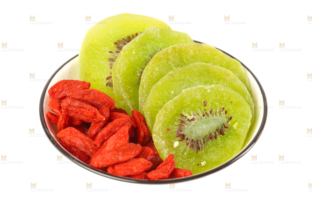 白底上的红枣夹核桃