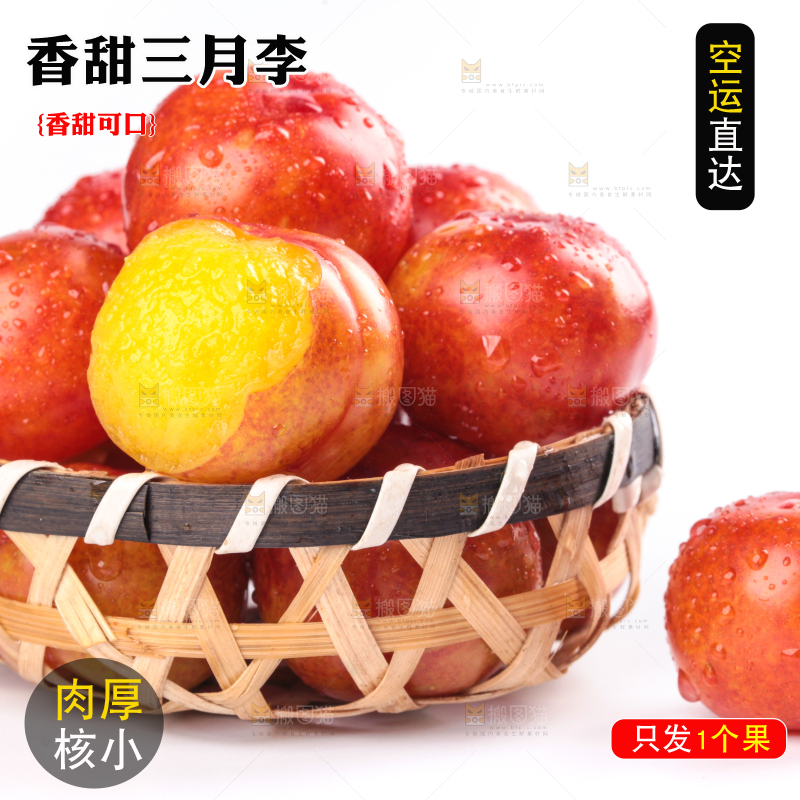 白底上的三月李
