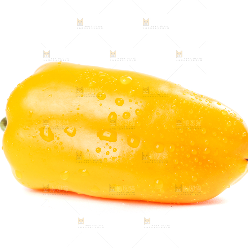 白底上的水果彩椒