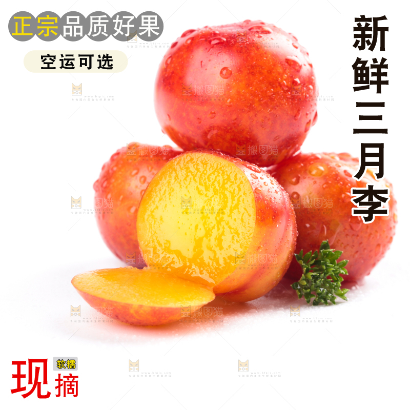 白底上的三月李