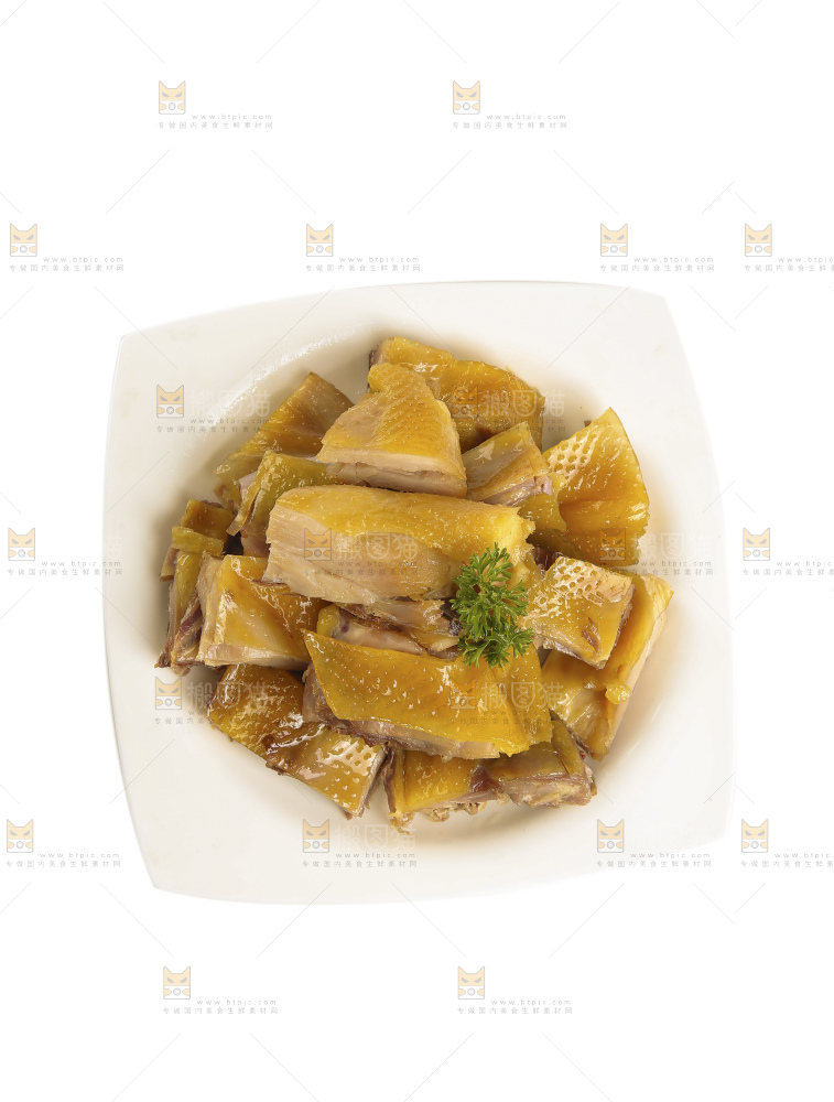 白底上的风干鸡