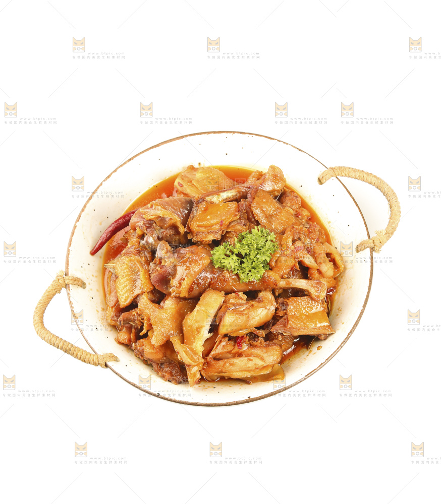 白底上的风干鸡