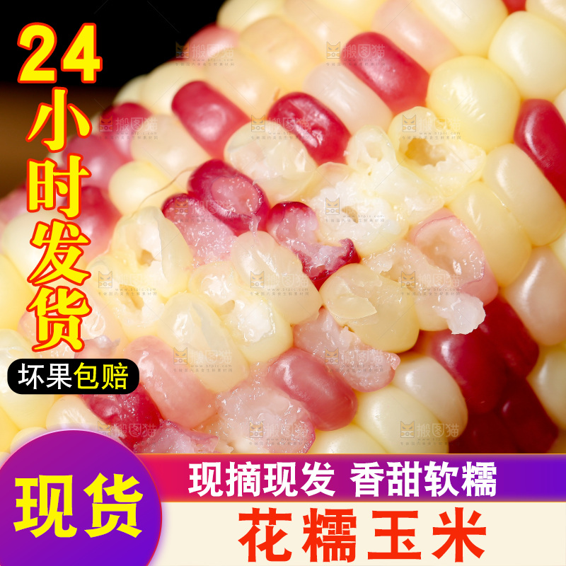 木底上的花糯玉米