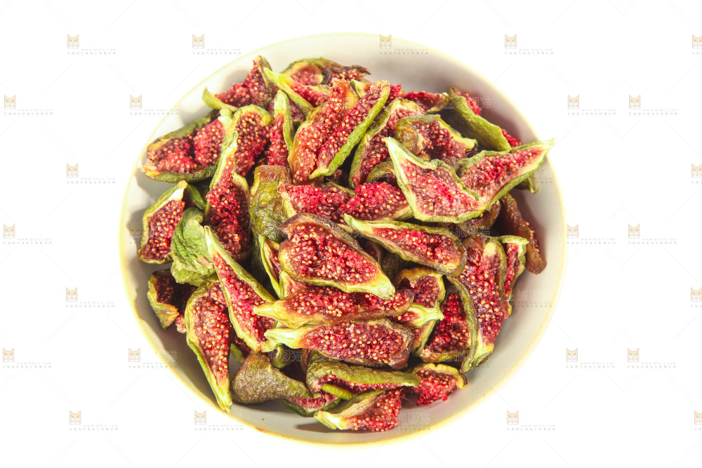 白底上的无花果脯