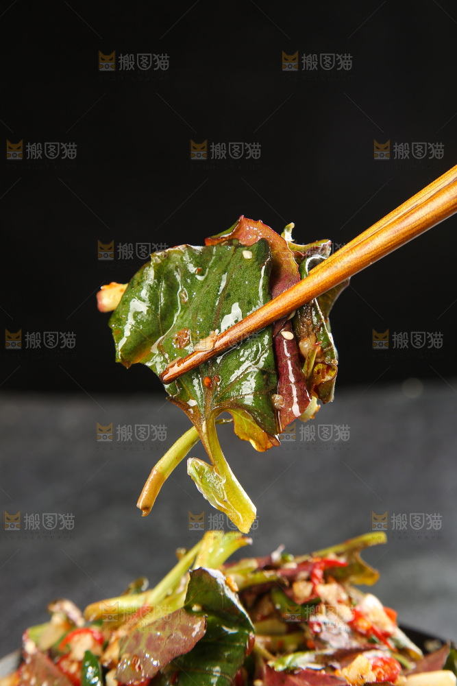 深底上的凉拌鱼腥草