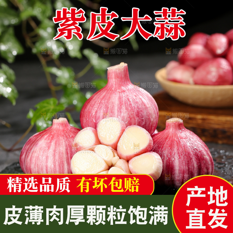 深底上的紫皮大蒜