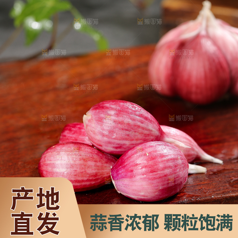 深底上的紫皮大蒜
