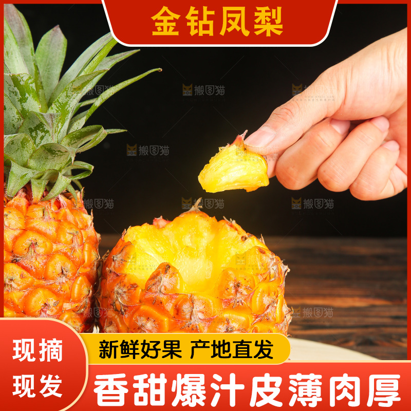深底上的金钻凤梨